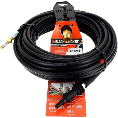 Flexible déboucheur canalisation 16m – Accessoire pour nettoyeur haute pression – Compatible avec Black & Decker et Annovi Reverberi