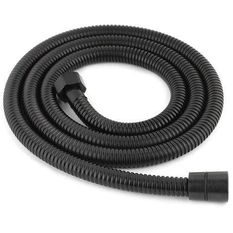 Flexible Douche Robinetterie 59 Pouces Acier Inoxydable Noir Raccord G1/2"