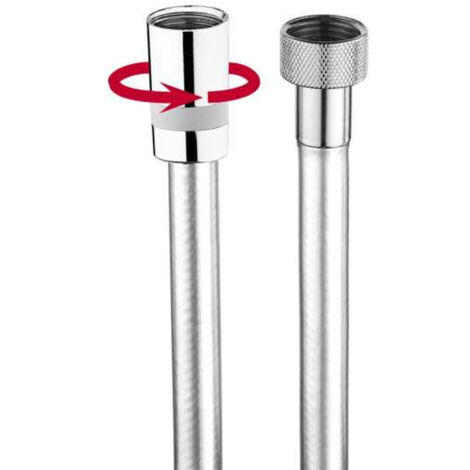 Flexible en nylon 125 cm 1/2” x 1/2” F écrou conique tournant chromé Cromolux - Bossini A00167B030