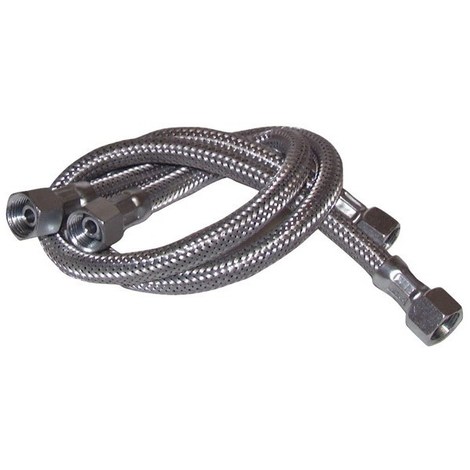 Flexible fioul F3/8' femelle 1000mm – Raccords mâles sphériques pour connexion sécurisée – Compatible chaudières Elco et Sicma