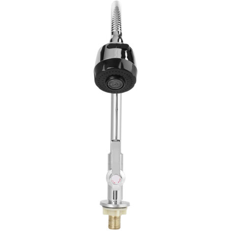 Flexible G1/2-Zoll-Küchenarmatur mit zwei Wasserstrahlarten, verchromter Säulenarmatur, Edelstahlarm und -rohr, 360°-Drehung
