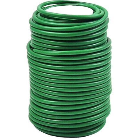 Flexible Gartenschnur, Rankhilfe für Pflanzen, Klettergerüst, Spiraldraht, kunststoffummantelter Draht, Blumen- und Baumbinder 3 mm 10 m