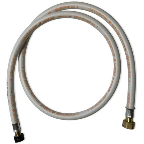 Flexible gaz NF. tuyau à embouts mécaniques - élastomère renforcé. G1/2 - M20x1.5 . Validité 10 ans. joints inclus. propane ou butane. 1.5m