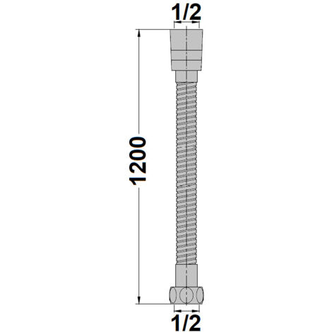 Flexible haute pression 30 bars - 120 cm Noir mat