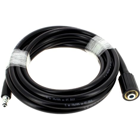 Flexible haute pression 3m – Tuyau durable pour nettoyeurs haute pression – Compatible Black & Decker – Longueur 3 mètres