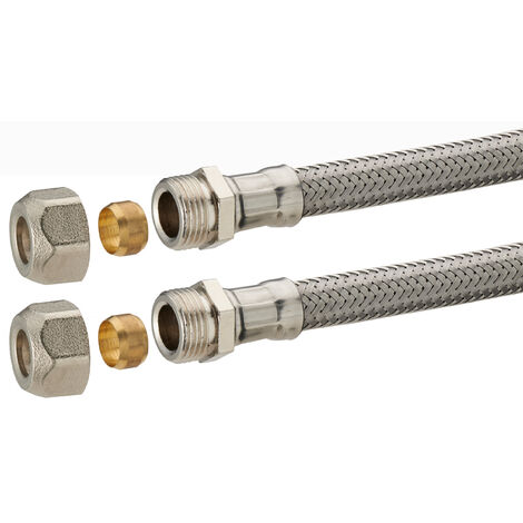 Flexible inox bicone ø14 - bicone ø14 longueur 30 cm - dn8 (qté=1) NOYON & THIEBAULT