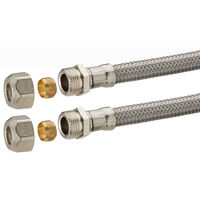 Flexible inox bicone ø14 - bicone ø14 longueur 30 cm - dn8 (qté=1) NOYON & THIEBAULT