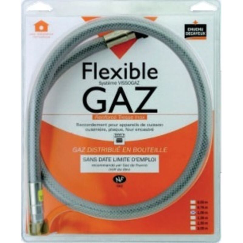 Flexible inox butane propane 15x21 Femelle - 20x150 Femelle Long 500mm