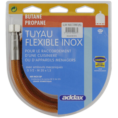 Flexible Inox Butane Propane 1m50 - ADDAX