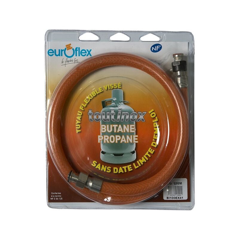 Favex - Flexible Inox Propane/Butane - écrou 20x150 / écrou 1/2' - Longueur 1m