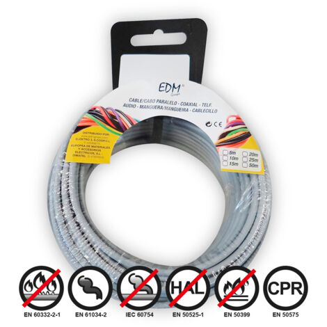 Flexible Kabeltrommel, 2,5 mm, grau, halogenfrei, 20 m