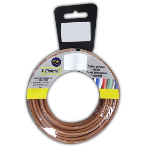 Flexible Kabeltrommel, 4 mm, braun, halogenfrei, 15 m