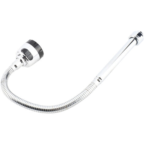 Flexible Küchenarmatur aus Edelstahl 304 mit 360° drehbarem Auslauf, Zweifunktionskopf und Keramikkartusche (27 cm, Chrom)