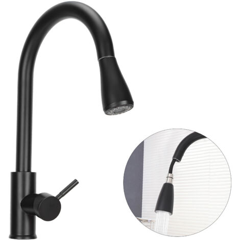 Flexible Küchenarmatur aus Edelstahl G1/2 mit 360° drehbarem Brausekopf
