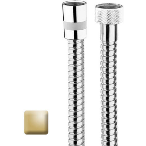 Flexible laiton 125cm double agrafage 1/2” x 1/2” FF Or - Bossini A03045B021