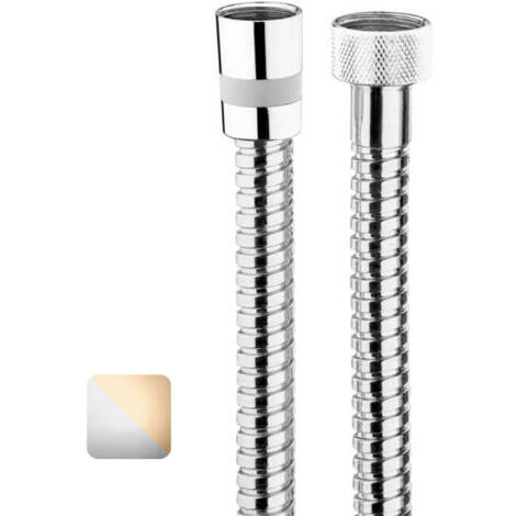 Flexible laiton 150cm double agrafage 1/2” x 1/2” FF chromé or Doppia Aggraffatura - Bossini A03045C130