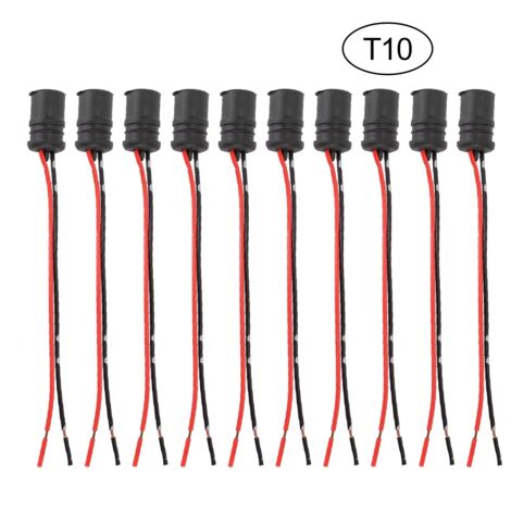 Flexible Lampenanschlussbuchsen (männlich), 10er-Pack, für Autos und Motorräder, Modell T10 W5W, aus robustem Gummimaterial
