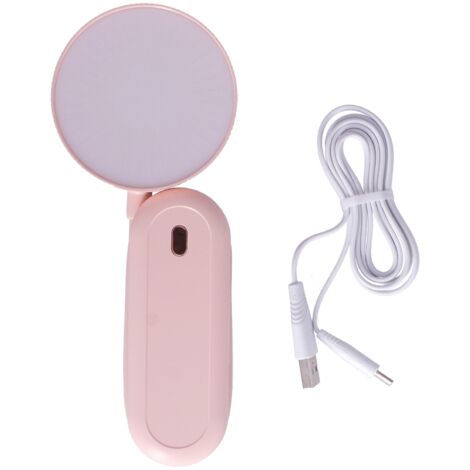 Flexible LED-Schreibtischlampe mit Dimmer, 3-farbigem Umgebungslicht, faltbar und USB-aufladbar – Pink