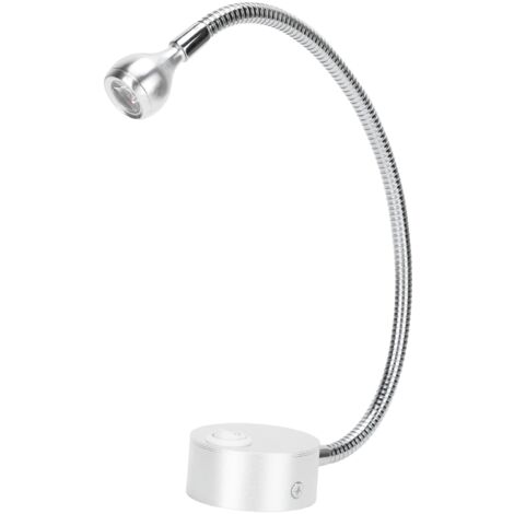 Flexible LED-Wandleuchte mit Schwanenhals, 4000 K neutralweißes Licht, Spot für Schlafzimmer, 110–240 V