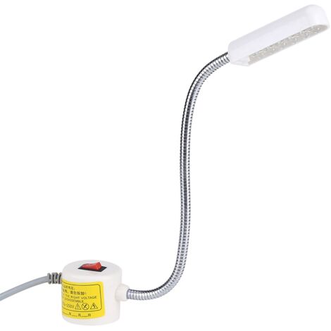 Flexible magnetische Arbeitsleuchte mit 12 LEDs, USB-Leuchte für Nähmaschinen, EU-Stecker AC110-250V