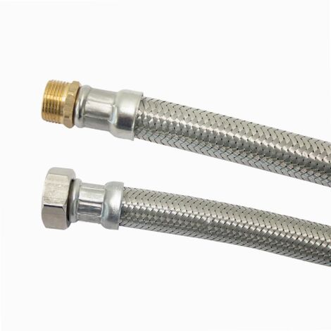 Flexible MÂLE-FEMELLE 30 cm BOUTTÉ Ø13 mm avec filetage MÂLE 20x27 / FEMELLE 20x27