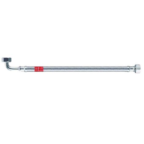 Flexible moyen passage à 13 mm - tresse inox - Coudé GCFF 20x27 - Longueur : 150 cm