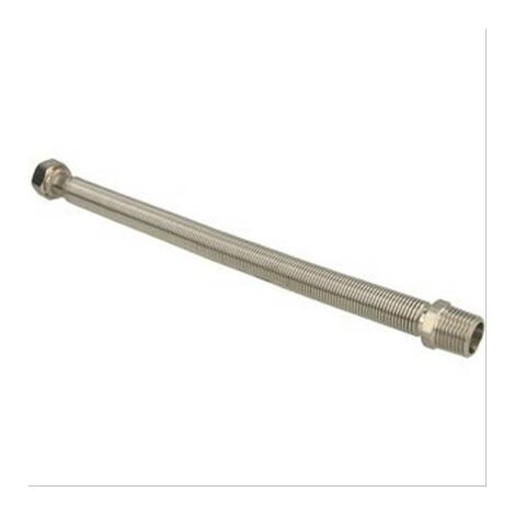 Flexible ondulé inox, extensible de 300 à 600mm, Ø15mm MF1/2