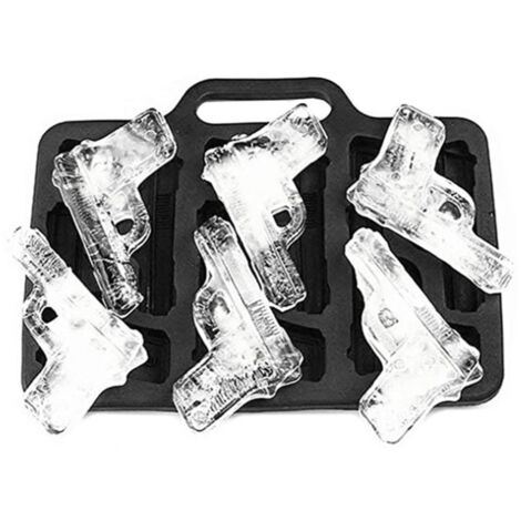 Flexible, pistolenförmige Silikon-Eiswürfelform für Getränke