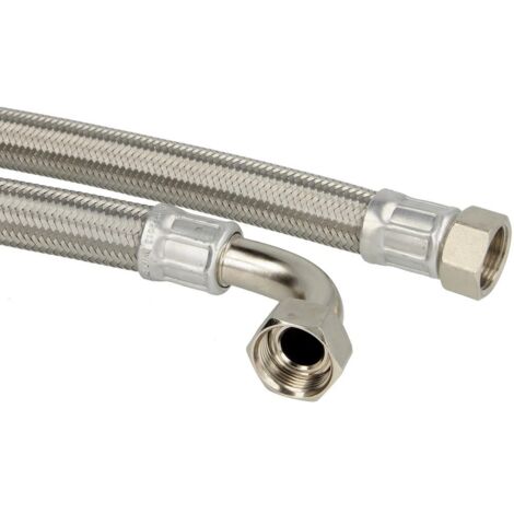 Flexible pour eau potable 3/4’’ écrou chapeau x  3/4’’ écrou chapeau coude 90 °