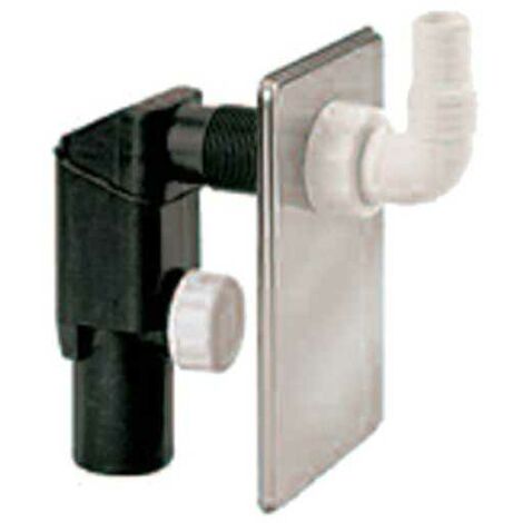 Flexible pour lave-linge encastré 1 voie plaque en inox