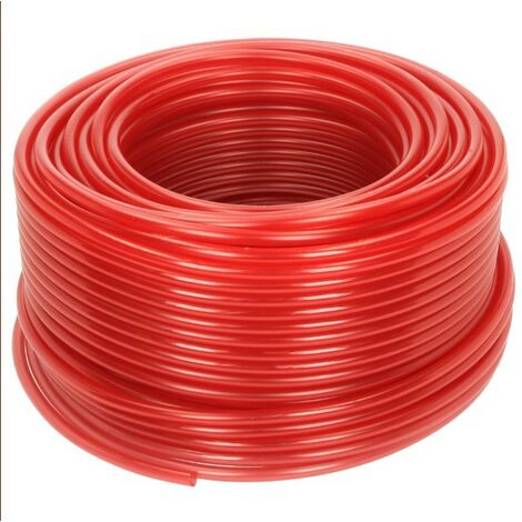 Flexible PVC 6 x 2 mm, rouge rouleau 100 m