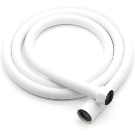 Flexible PVC Tuyau de douche 150 cm universel G1/2 avec double protection anti-torsion et résistant aux plis avec joints d'étanchéité