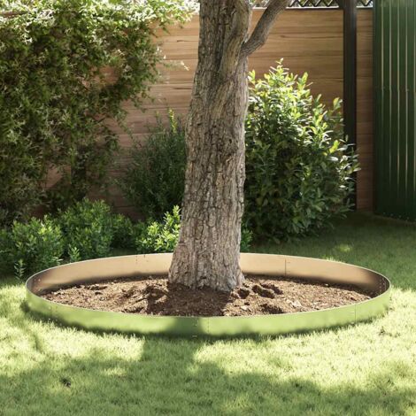 Flexible Rasenkante 10-er Set Verzinkter Stahl 100x14 cm