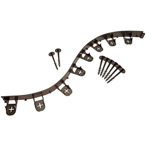 Flexible Rasenkante rund Beetumrandung Mähkante 1mx45mm mit Befestigungsstiften