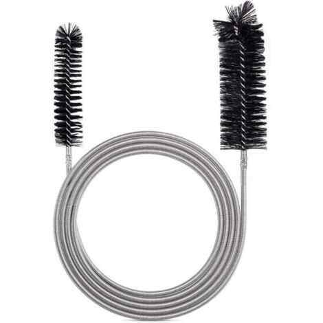 Flexible Reinigungsbürste für Zuleitung - Rohrreinigungswerkzeug - Schwarz (2 m)