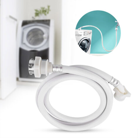 Flexible Robinet Machine à Laver - Flexible d'Admission PVC Blanc 2m avec Connecteurs G1/2 et Standard pour Installation Facile et Durabilité