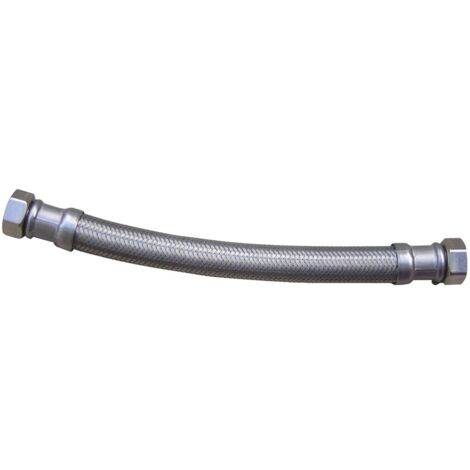 Flexible sanitaire 50cm FF 20x27 DN19 tresse/douille inox 1p