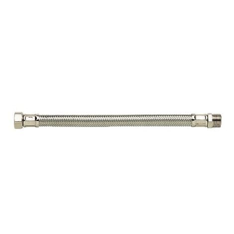 Flexible sanitaire 50cm MF 12x17 DN8 tresse/douille inox 1p