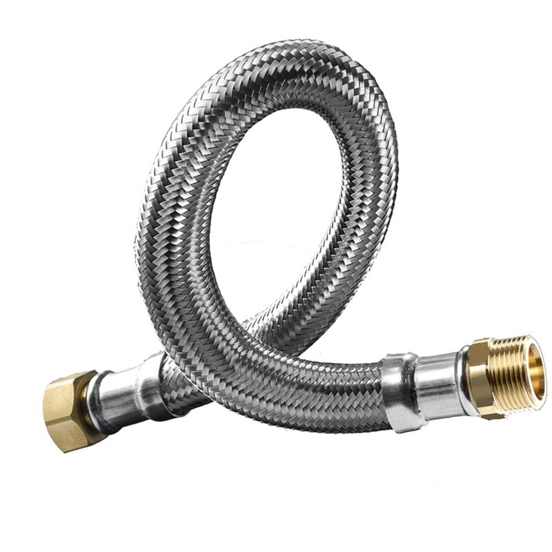 Flexible chauffage Inox Øintér.36mm - Mâle/Femelle 1'1/2 - 700mm - extra twist