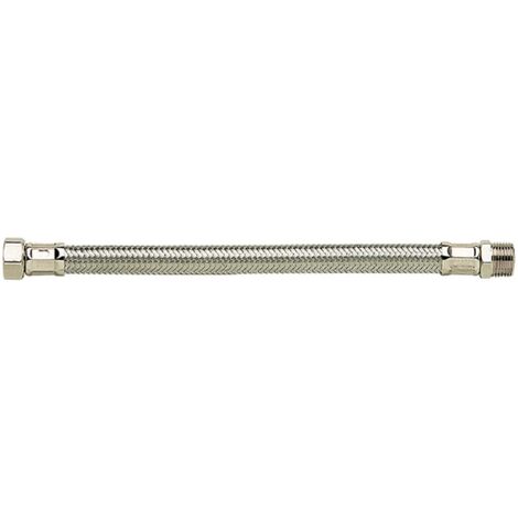 Flexible sanitaire inox MF - Longueur : 50 cm - Écrou : 3/4''-M1/2'' - D13
