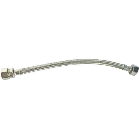 Flexible sanitaire - Raccord bicone tube cuivre Ø14 - Femelle 3/4" L: 500mm DN10