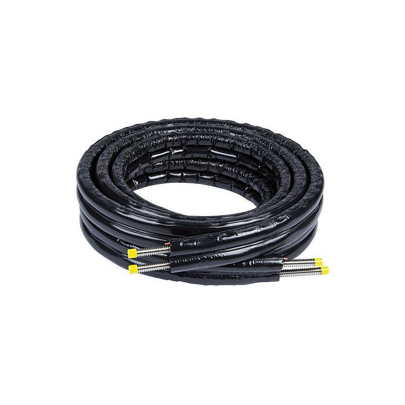 Flexible solaire 2en2 inox dn 12, couronne 10 m avec isolation et cable sonde