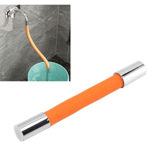 Flexible Verlängerung mit Luftsprudler für Küchenarmatur, orange, 20 cm, Spritzschutzrohr