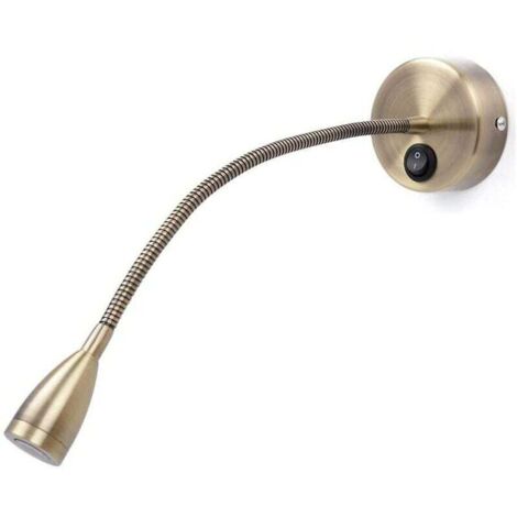 Flexible Wand-Leseleuchten/Nachttischlampen mit Schalter, 13 Watt Cree LED, Bronze My-b031 [Energieklasse A+++]
