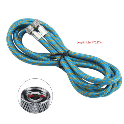 Flexible Woven Airbrush Hose 1.8m Nylon Compressor Adaptor 1/8" Swivel