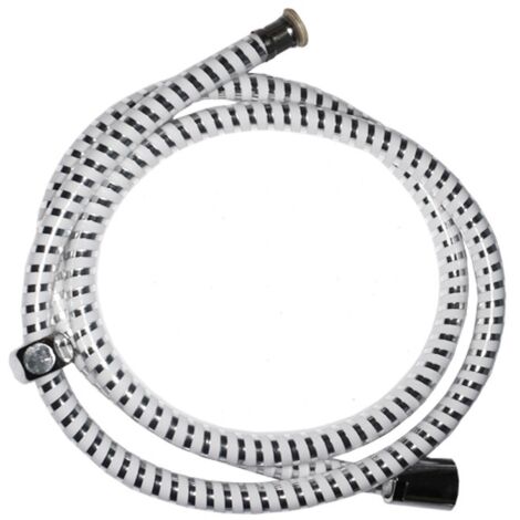 Flexibler Brauseschlauch 2 m, Farbe Weiß/Chrom – EDM