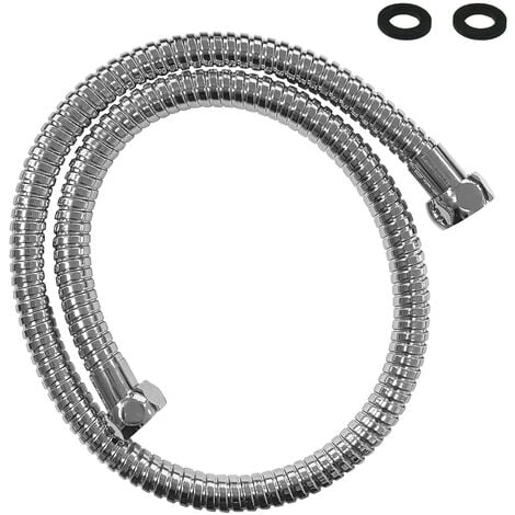 Flexibler Brauseschlauch Dusche Schlauch 80 cm Chrom Metall Sanlingo
