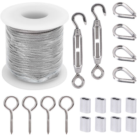Flexibler Drahtgitterzaun der Marke A&B für den Außenbereich (Set Kit), ummantelt, stabilisiert, synthetisch, vandalensicher, transportabel (AB203)