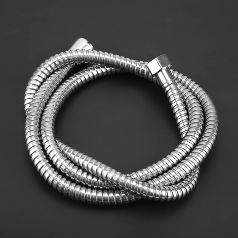 Flexibler Duschschlauch, flexibel, flexibel, G1/2" Silber, 1,5 m, Edelstahl, Ausrutschschutz