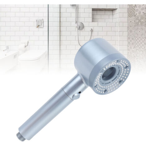 Flexibler Hochdruck-Duschkopf mit integriertem Filter  Set aus Chrom und Kunststoff  25 cm und 700 g  Handbrause mit verschiedenen Strahlarten und erhöhtem Wasserdruck